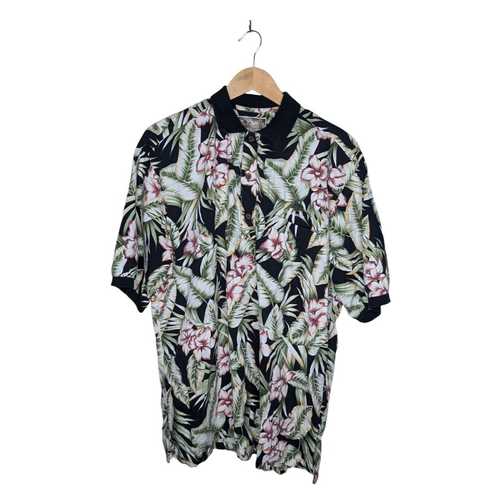 Tori Richard Men's Hawaiian Floral Pattern Princeville Size Large Shirt